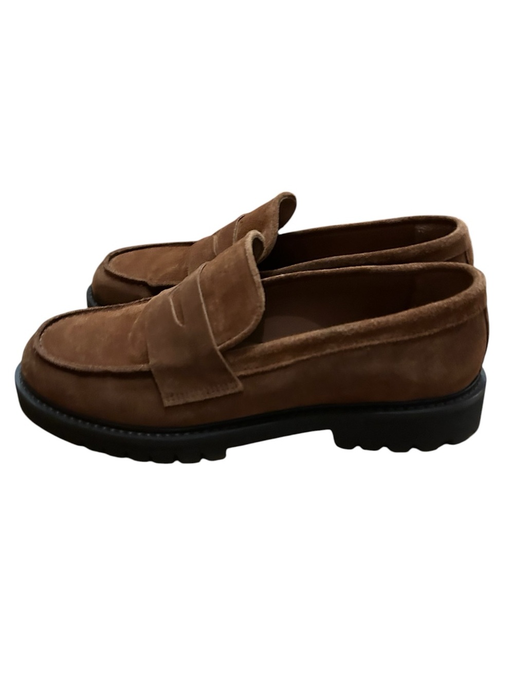 Thursday Suede Honey Brown Penny Loafer 9
